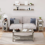 Grey Wood Top 3-Tier Farmhouse Side Table