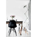 Multi-Color Armless Eiffel Chair – Plastic Seat, Black Wood Legs, 1-Person