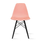 Multi-Color Armless Eiffel Chair – Plastic Seat, Black Wood Legs, 1-Person