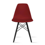 Multi-Color Armless Eiffel Chair – Plastic Seat, Black Wood Legs, 1-Person