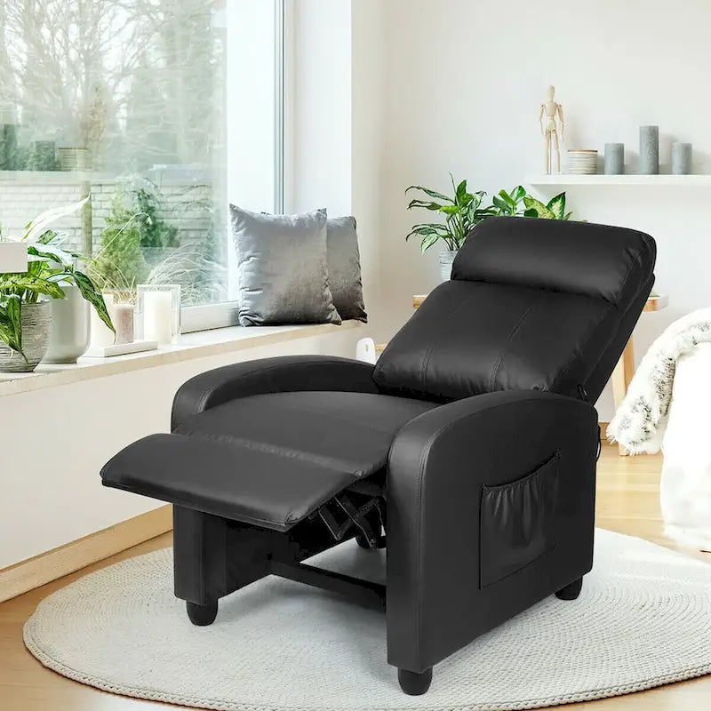 Brown / Black / Grey Fabric Recliner Massage Chair, Single Seat, 3-Position Adjustable