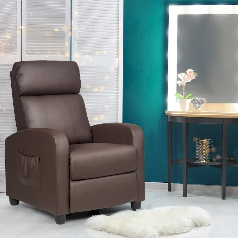 Brown / Black / Grey Fabric Recliner Massage Chair, Single Seat, 3-Position Adjustable