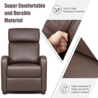 Brown / Black / Grey Fabric Recliner Massage Chair, Single Seat, 3-Position Adjustable