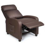 Brown / Black / Grey Fabric Recliner Massage Chair, Single Seat, 3-Position Adjustable