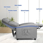 Brown / Black / Grey Fabric Recliner Massage Chair, Single Seat, 3-Position Adjustable