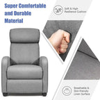 Brown / Black / Grey Fabric Recliner Massage Chair, Single Seat, 3-Position Adjustable