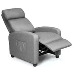 Brown / Black / Grey Fabric Recliner Massage Chair, Single Seat, 3-Position Adjustable
