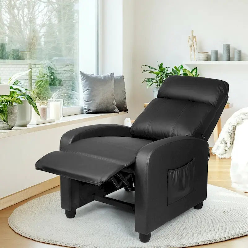 Brown / Black / Grey Fabric Recliner Massage Chair, Single Seat, 3-Position Adjustable