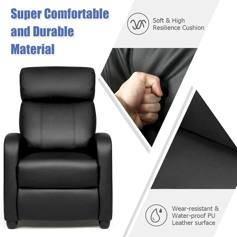 Brown / Black / Grey Fabric Recliner Massage Chair, Single Seat, 3-Position Adjustable