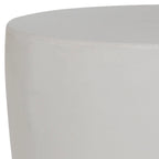 Ivory / Dark Grey Concrete Round Accent Side Table, Indoor & Outdoor