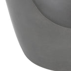 Ivory / Dark Grey Concrete Round Accent Side Table, Indoor & Outdoor
