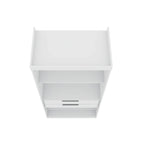Armoire-penderie ouverte blanche / marron / bleu nuit, 1 personne