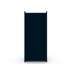 Armoire-penderie ouverte blanche / marron / bleu nuit, 1 personne