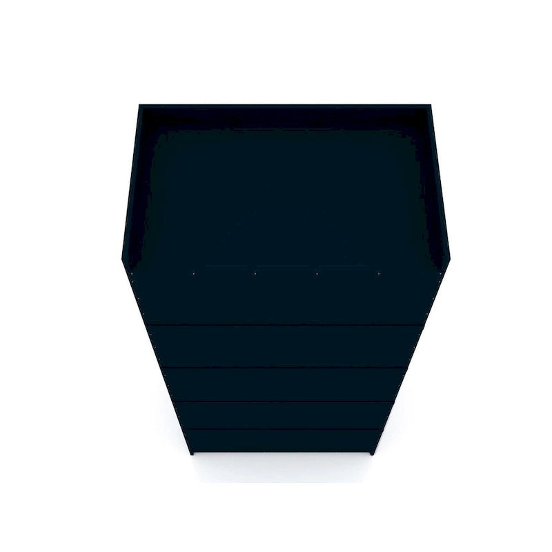 Armoire-penderie ouverte blanche / marron / bleu nuit, 1 personne