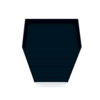 Armoire-penderie ouverte blanche / marron / bleu nuit, 1 personne