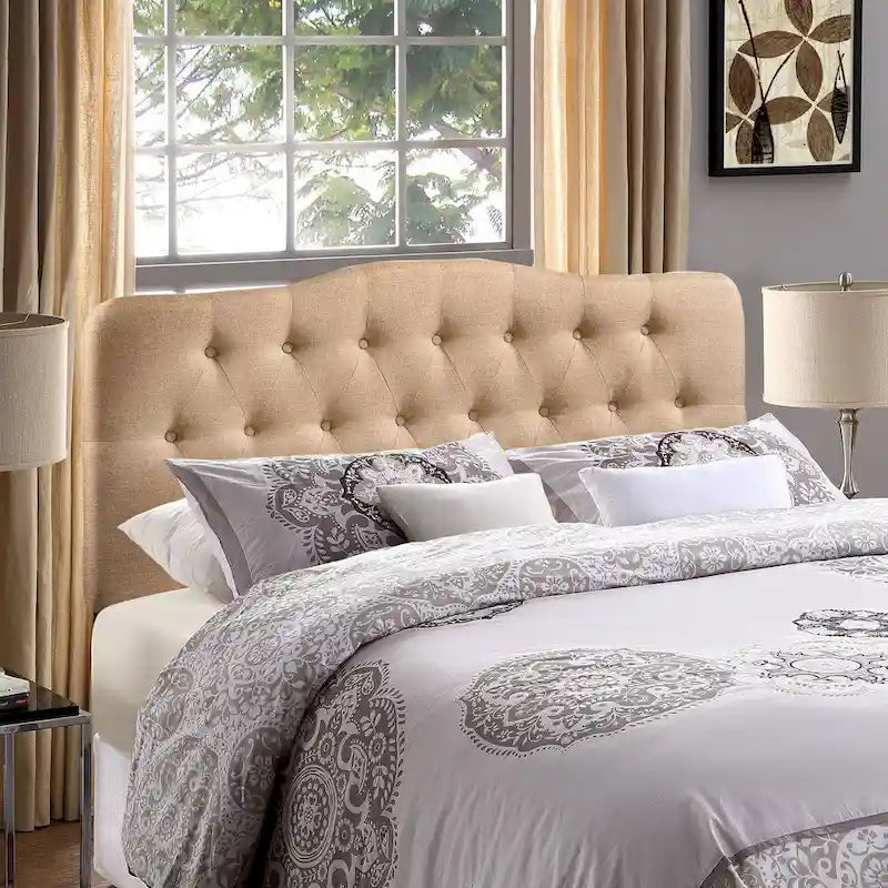 The Gray Barn Burr Hollow King Fabric Headboard