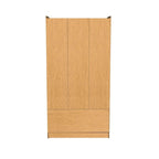 Amaretto Oak/White 1-Person Armoire Wardrobe with Garment Bar & Shelves