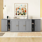 Grey / White Full Size Murphy Bed with Shelves, 1-Person, Wall Fold-Down Style