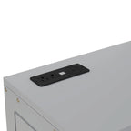 Grey / White Full Size Murphy Bed with Shelves, 1-Person, Wall Fold-Down Style