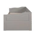 Lit de repos en bois gris/espresso/blanc avec lit gigogne et 2 tiroirs, de taille simple à très grand, pour 1 à 2 personnes