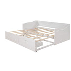 Lit de repos en bois gris/espresso/blanc avec lit gigogne et 2 tiroirs, de taille simple à très grand, pour 1 à 2 personnes