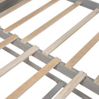 Lit de repos en bois gris/espresso/blanc avec lit gigogne et 2 tiroirs, de taille simple à très grand, pour 1 à 2 personnes
