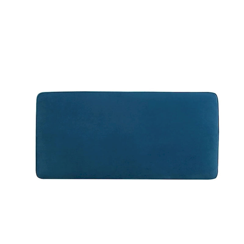 Multi-Color Velvet Upholstered Bench, X-Leg Style, Single Seat