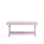 Multi-Color Velvet Upholstered Bench, X-Leg Style, Single Seat