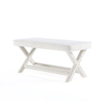 Multi-Color Velvet Upholstered Bench, X-Leg Style, Single Seat