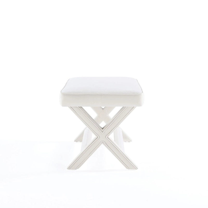 Multi-Color Velvet Upholstered Bench, X-Leg Style, Single Seat