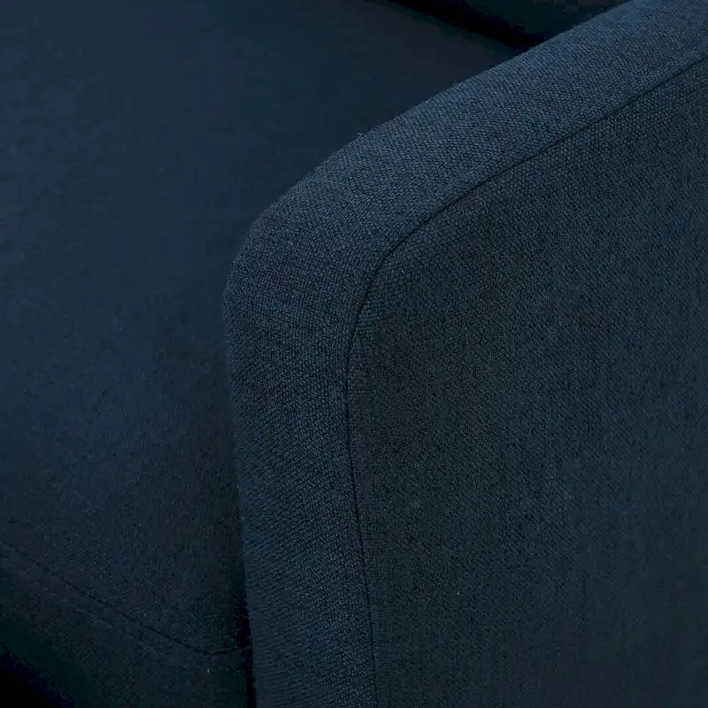 Navy Blue / Slate Fabric Double Recliner Loveseat for 2