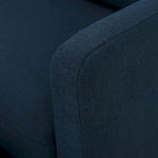 Navy Blue / Slate Fabric Double Recliner Loveseat for 2