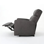Navy Blue / Slate Fabric Double Recliner Loveseat for 2
