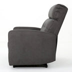 Navy Blue / Slate Fabric Double Recliner Loveseat for 2