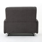 Navy Blue / Slate Fabric Double Recliner Loveseat for 2