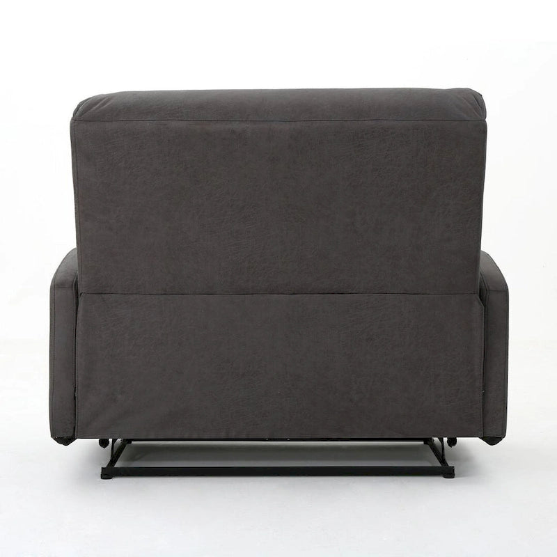 Navy Blue / Slate Fabric Double Recliner Loveseat for 2