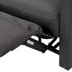 Navy Blue / Slate Fabric Double Recliner Loveseat for 2