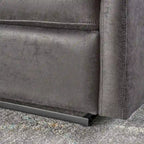 Navy Blue / Slate Fabric Double Recliner Loveseat for 2