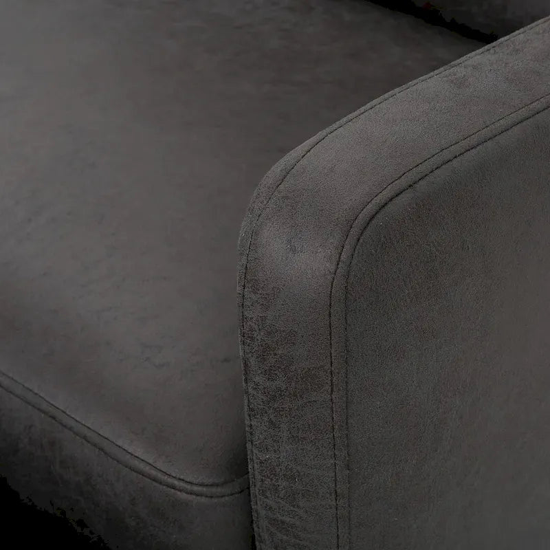 Navy Blue / Slate Fabric Double Recliner Loveseat for 2