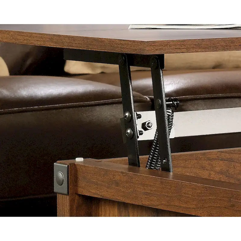 Table basse relevable Washington Cherry avec rangement, 1 place