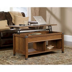 Washington Cherry Lift-Top Coffee Table with Storage, Seats 1