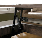 Washington Cherry Lift-Top Coffee Table with Storage, Seats 1