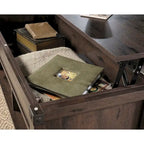 Washington Cherry Lift-Top Coffee Table with Storage, Seats 1