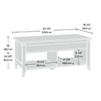 Washington Cherry Lift-Top Coffee Table with Storage, Seats 1