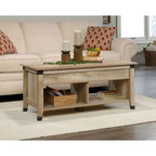 Washington Cherry Lift-Top Coffee Table with Storage, Seats 1