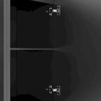 White / Black Fluted Sideboard, 4-Door Storage Cabinet with Adjustable Shelves