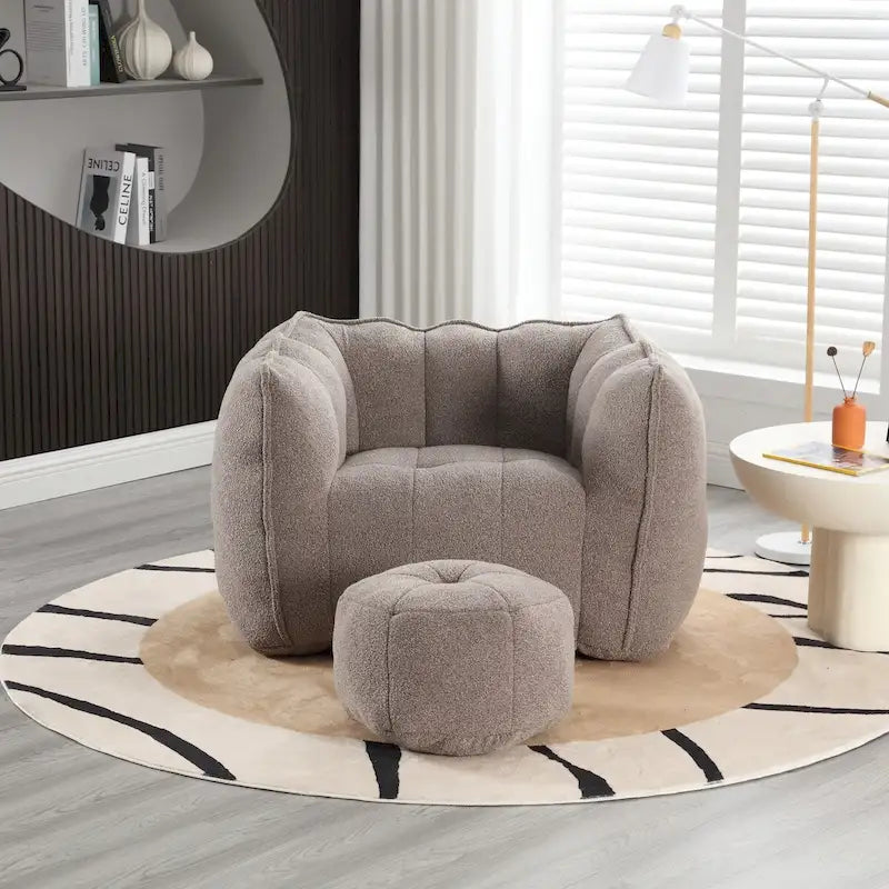 Pouf poire Coffee Square avec repose-pieds, 1 place