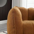 Coffee Square Bean Bag Chair with Footstool, Seats 1