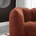 Coffee Square Bean Bag Chair with Footstool, Seats 1