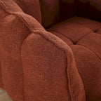 Coffee Square Bean Bag Chair with Footstool, Seats 1